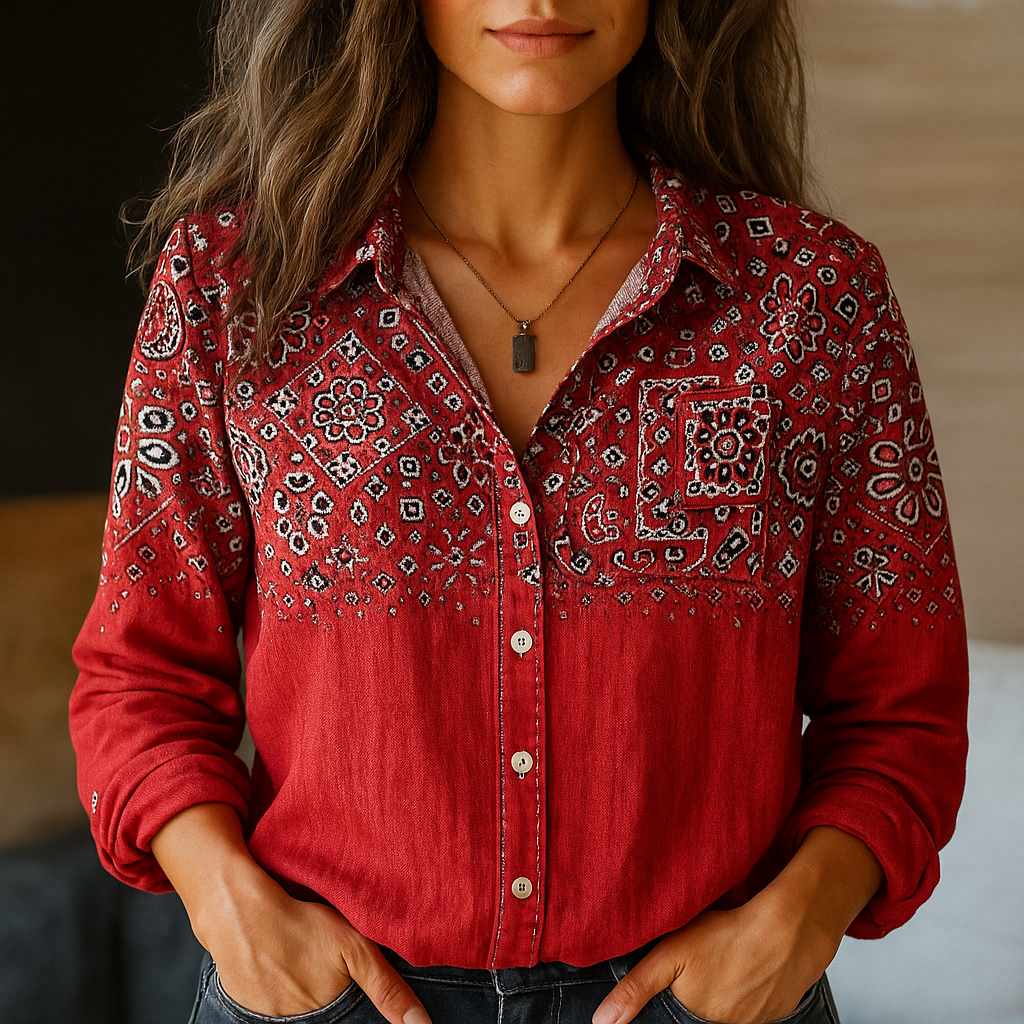 Women's Button-Down Blouse | Printing