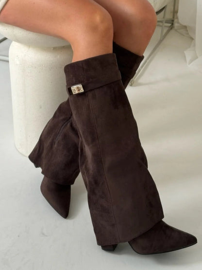 Women's Buckle Knee High Boots | Winter