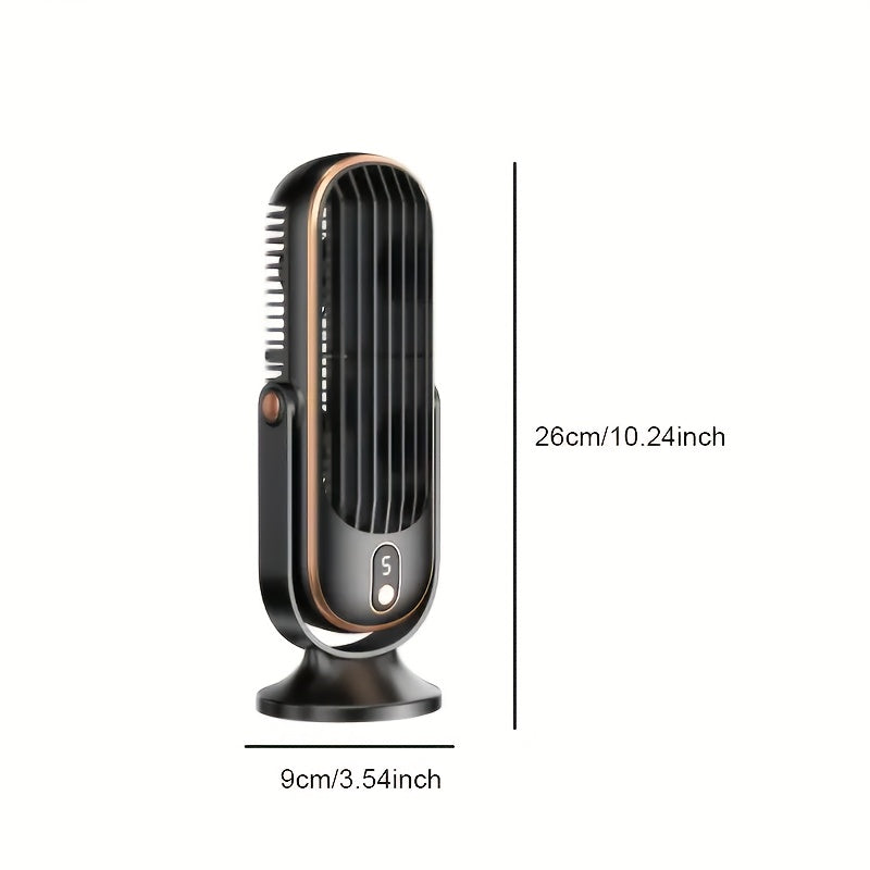 Premium Kühlventilator | Dualmotor, 720° Rotation, USB wiederaufladbar & ultra-leise für ultimativen Komfort überall