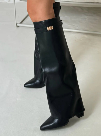 Women's Buckle Knee High Boots | Winter