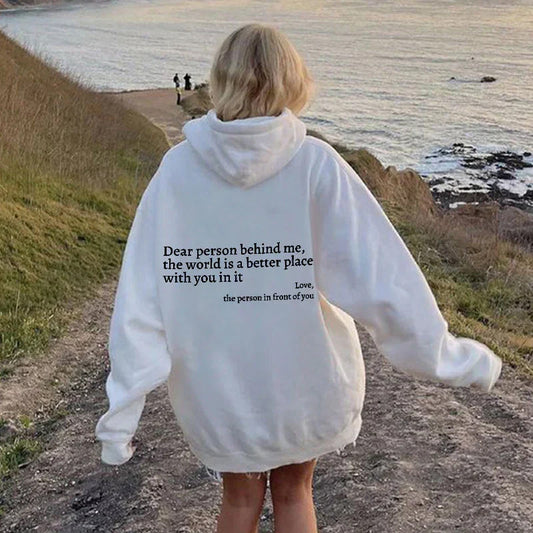 Damen Oversize Bedruckter Hoodie | Bequem