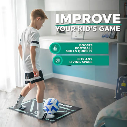 Professionelle Fußballtrainingsmatte und Video-Coaching-Programm