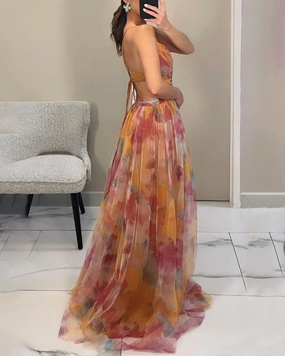 Party Floral Dress | Maxi