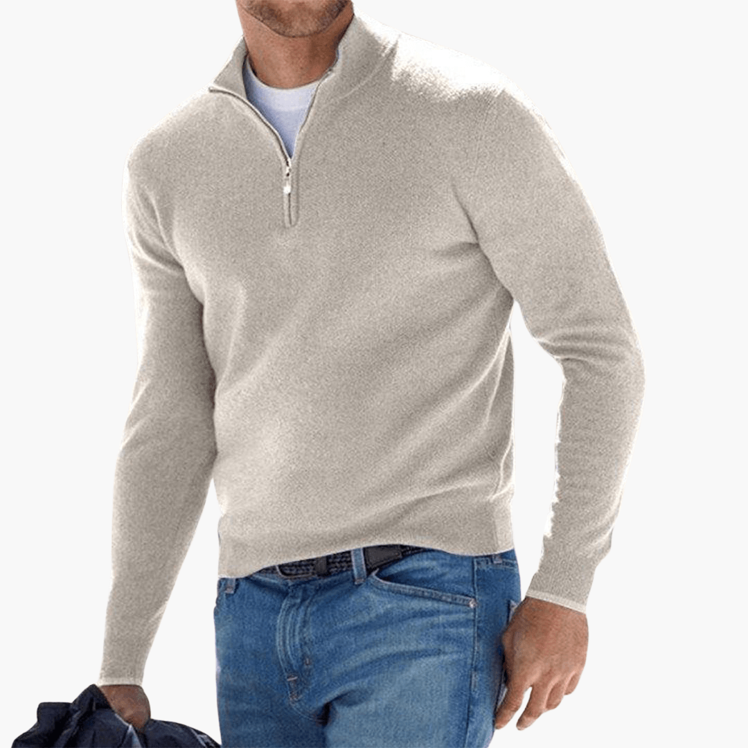 Stylischer Herrenpullover | Reißverschluss