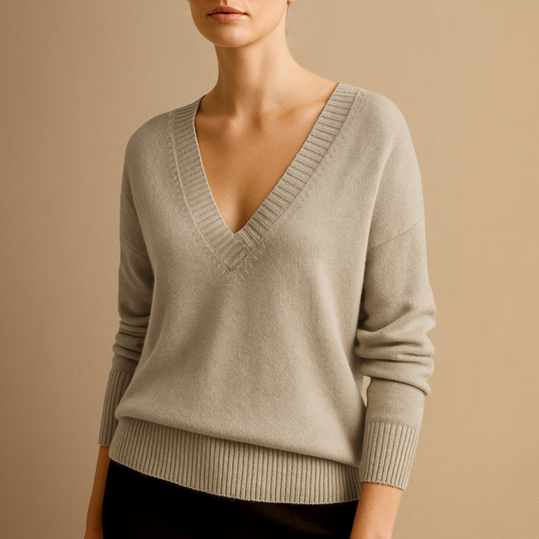 Women's V-Neck Jumper | Loose