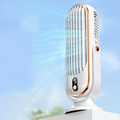 Premium Kühlventilator | Dualmotor, 720° Rotation, USB wiederaufladbar & ultra-leise für ultimativen Komfort überall