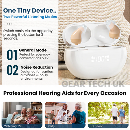 Bluetooth-App-gesteuerte Hörgeräte - Keine Verschreibung erforderlich - UK