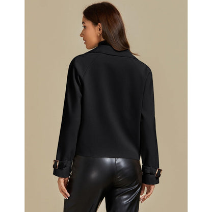 Damen Kurzjacke mit Doppelreiher Mantel – Giovanna