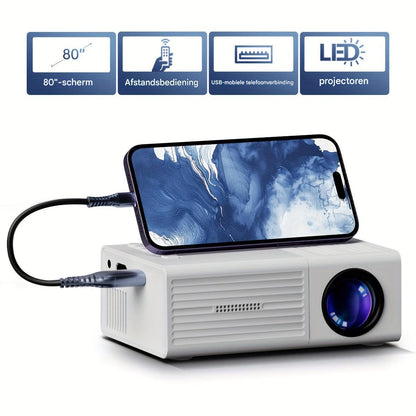 Mini-Projektor | 3000 Lumen | Tragbar & Energieeffizient | HDMI & USB Kompatibel