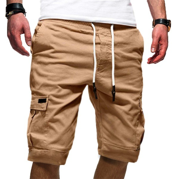 Herren Lässig Cargoshorts mit Kordelzug | Mehrere Taschen