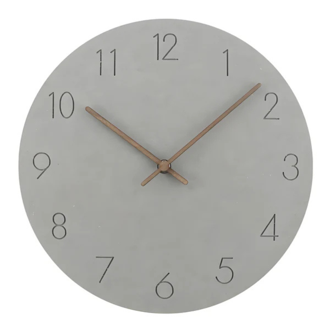 Minimalistische Holz-Wanduhr