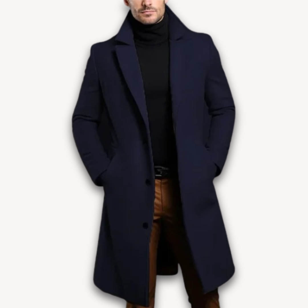 Men's Woolen Cloth Coat | Long