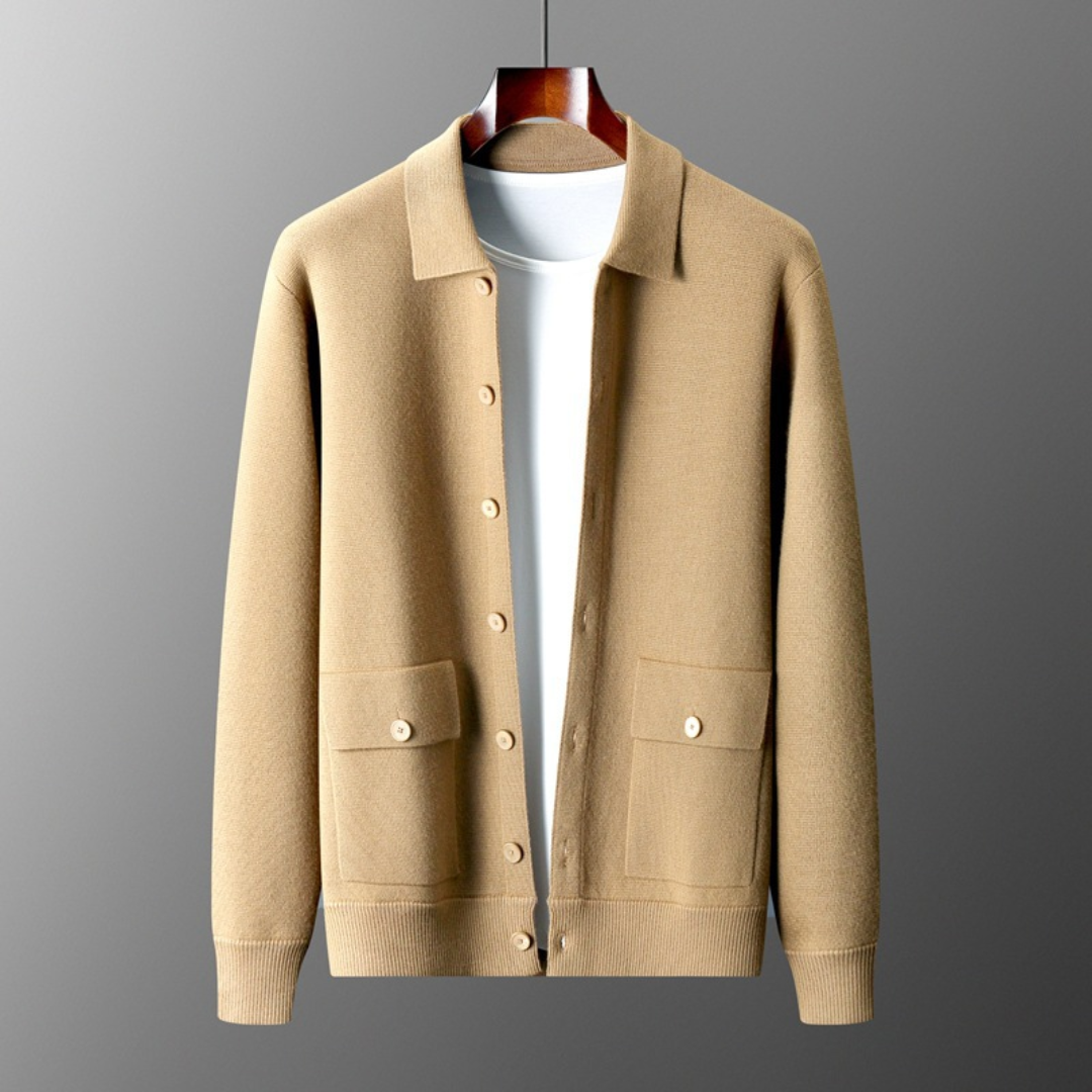 Men's Cashmere Cardigan | Lapel