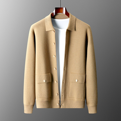 Men's Cashmere Cardigan | Lapel
