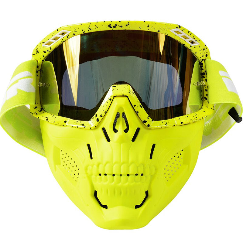 Motorradbrille mit schlagfesten Gläsern