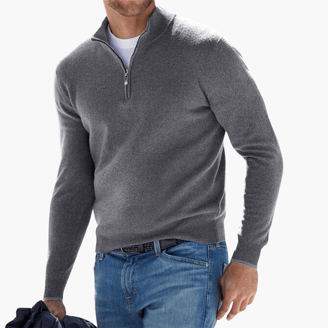 Stylischer Herrenpullover | Reißverschluss