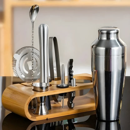 10-teiliges Premium Cocktailshaker-Set aus Edelstahl – Perfekt für Mixgetränke und Partys