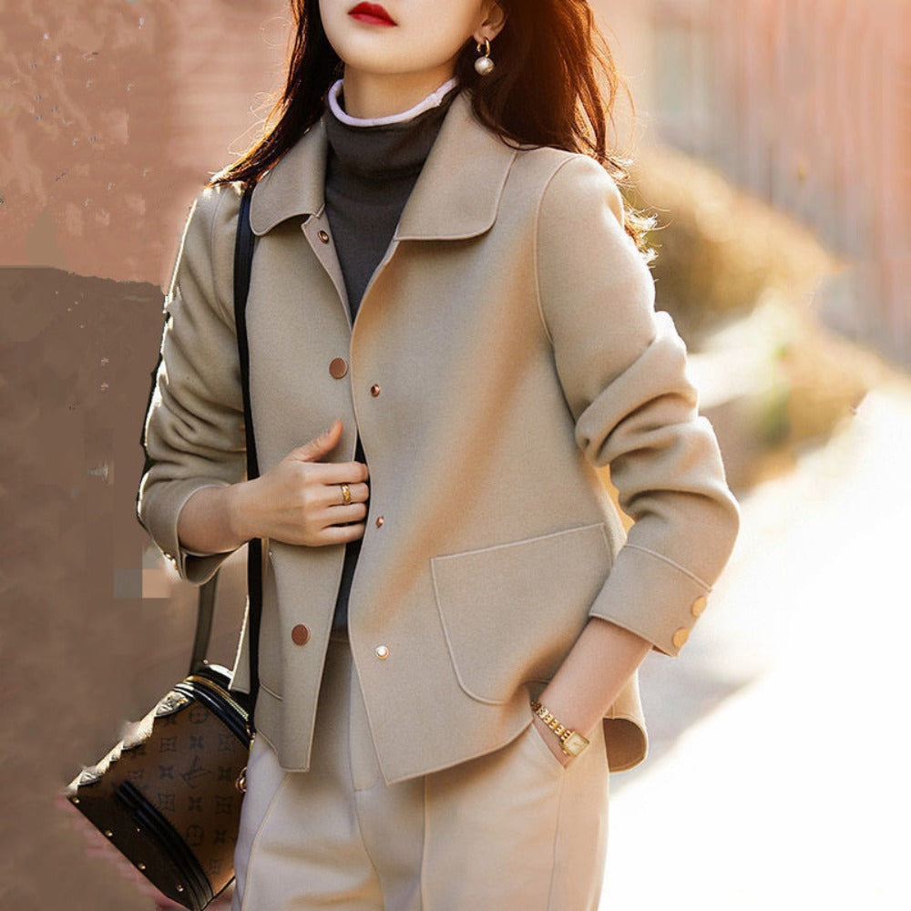 Kurzjacke mit Knopfleiste und Taschen für Damen - Daniela