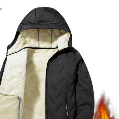 Winterjacke mit Fleecefutter und Reißverschluss für Herren – Olivier