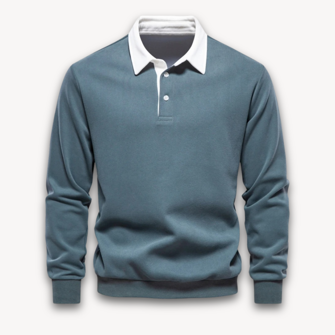 Men's Polo Sweater | Long-Sleeve