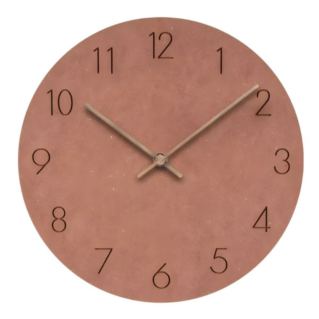 Minimalistische Holz-Wanduhr