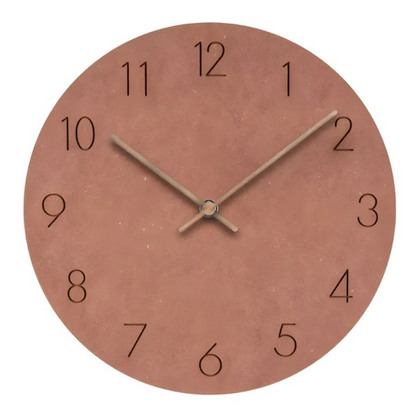 Minimalistische Holz-Wanduhr