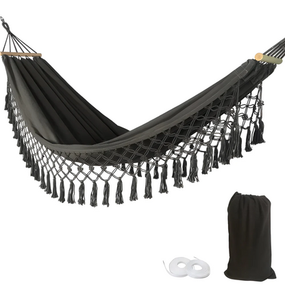 Gemütliche Boho Baumwoll-Hängematte