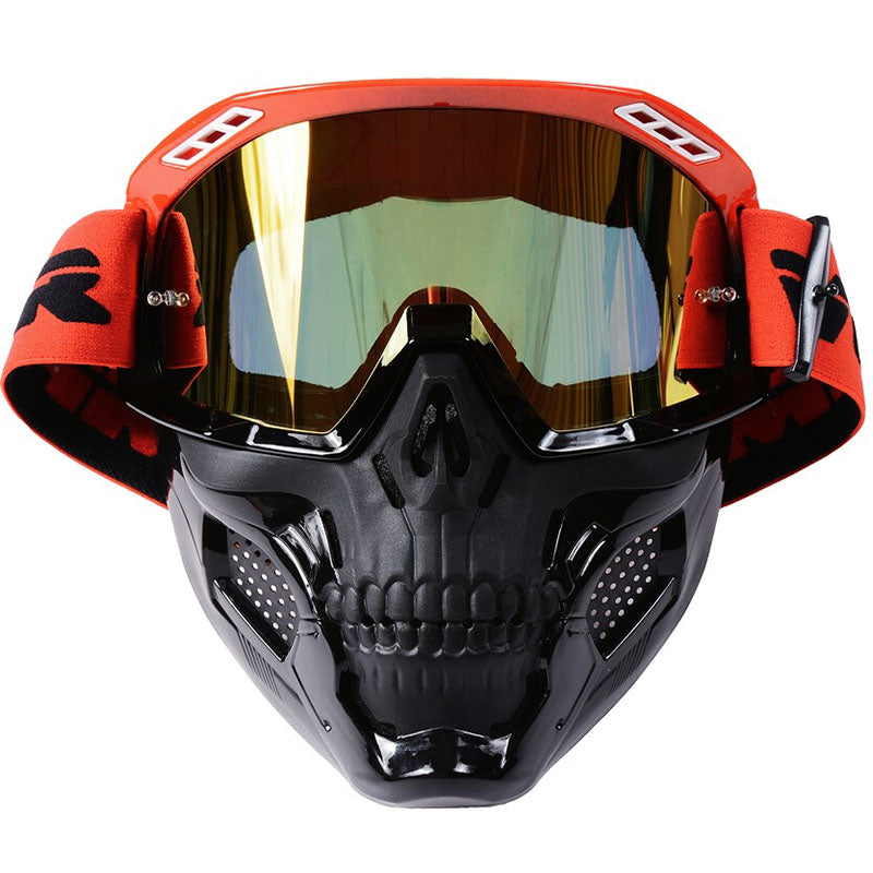 Motorradbrille mit schlagfesten Gläsern