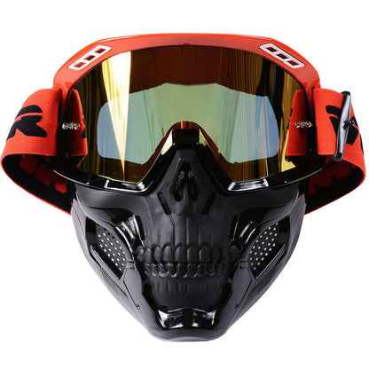 Motorradbrille mit schlagfesten Gläsern