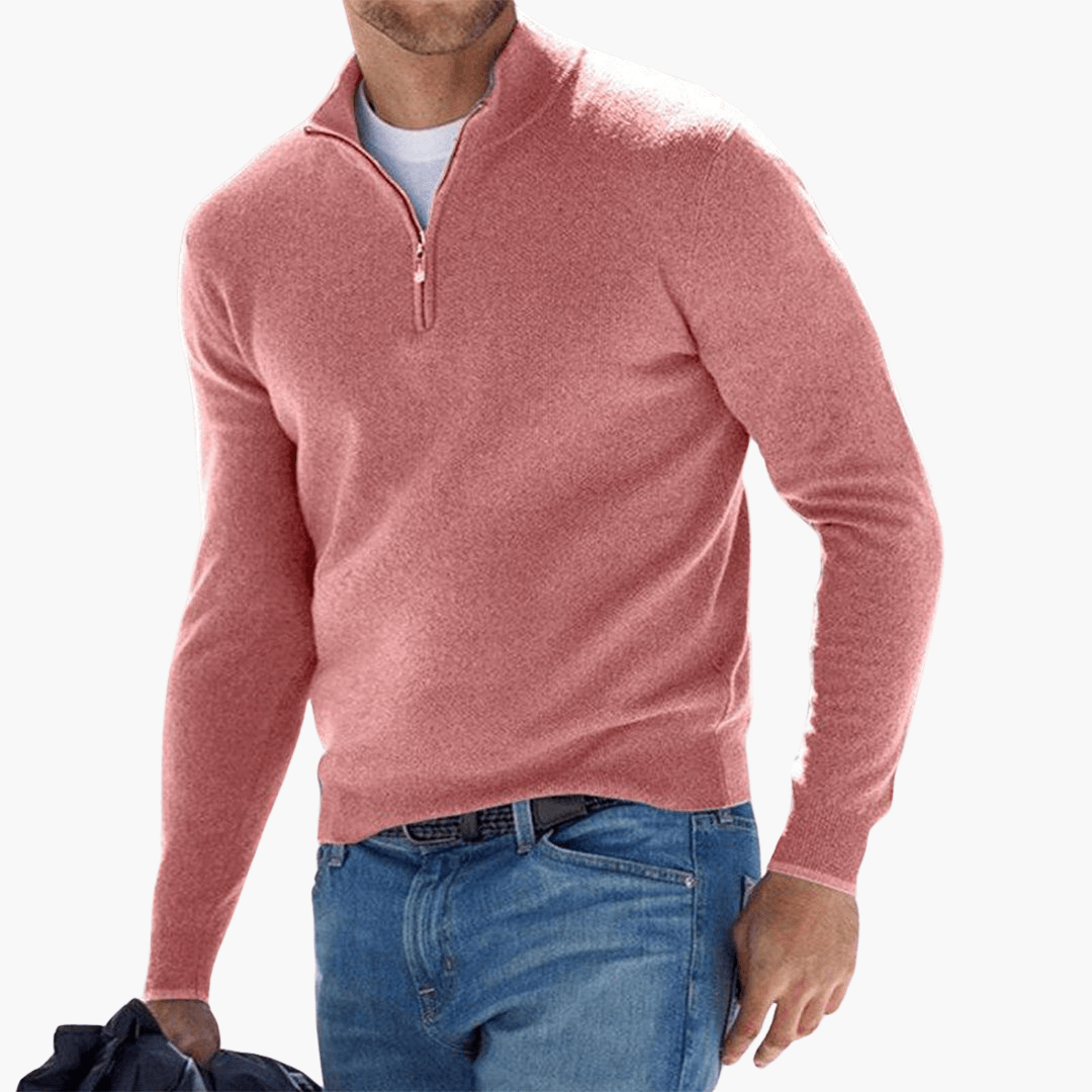 Stylischer Herrenpullover | Reißverschluss