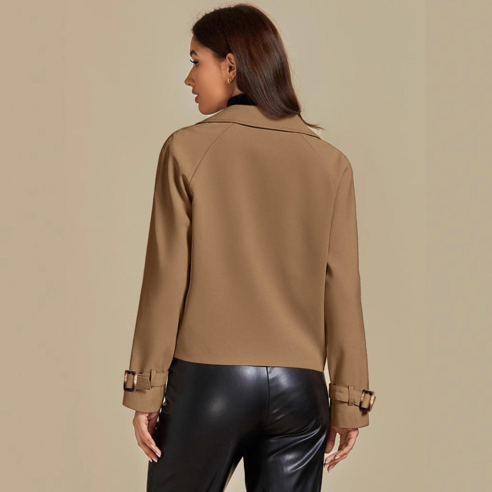 Damen Kurzjacke mit Doppelreiher Mantel – Giovanna