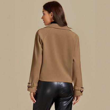Damen Kurzjacke mit Doppelreiher Mantel – Giovanna