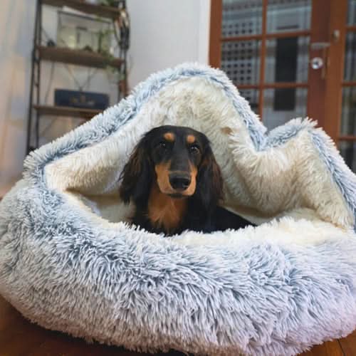 Weiches Hundebett zur Stressbewältigung und Entspannung für ängstliche Hunde