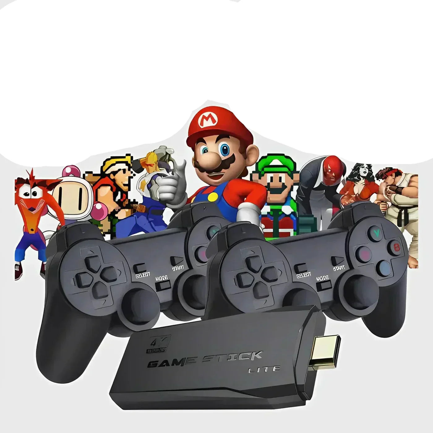 Retro-Spielkonsole 64GB mit 2 Controllern - Über 20.000 Spiele