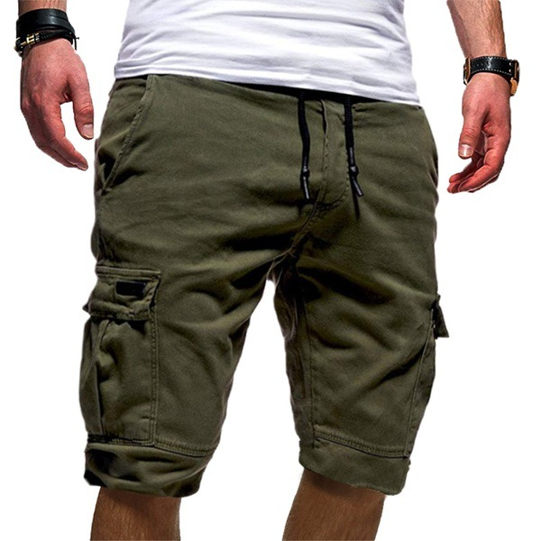 Herren Lässig Cargoshorts mit Kordelzug | Mehrere Taschen