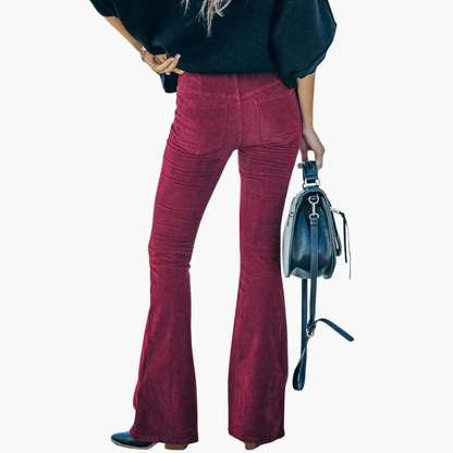 Damen Elegant Cordhose | Lang