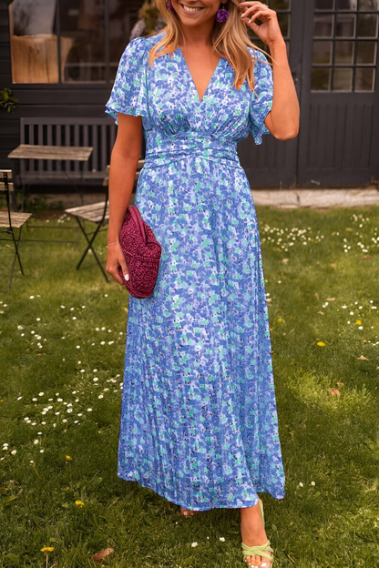 Damen Blumenmuster Sommerkleid | Maxi