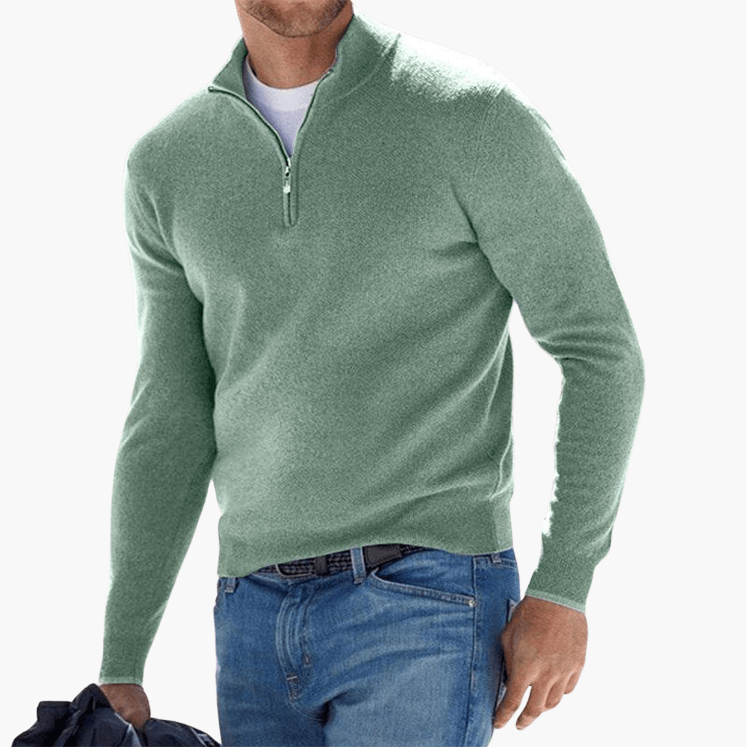 Stylischer Herrenpullover | Reißverschluss