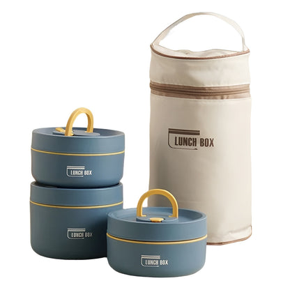 Isolierte Lunchbox mit mehrschichtigen Fächern und auslaufsicherem Design | Mit Tragetasche