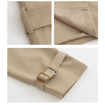 Langer Doppelreihiger Trenchcoat für Damen - Clotilde