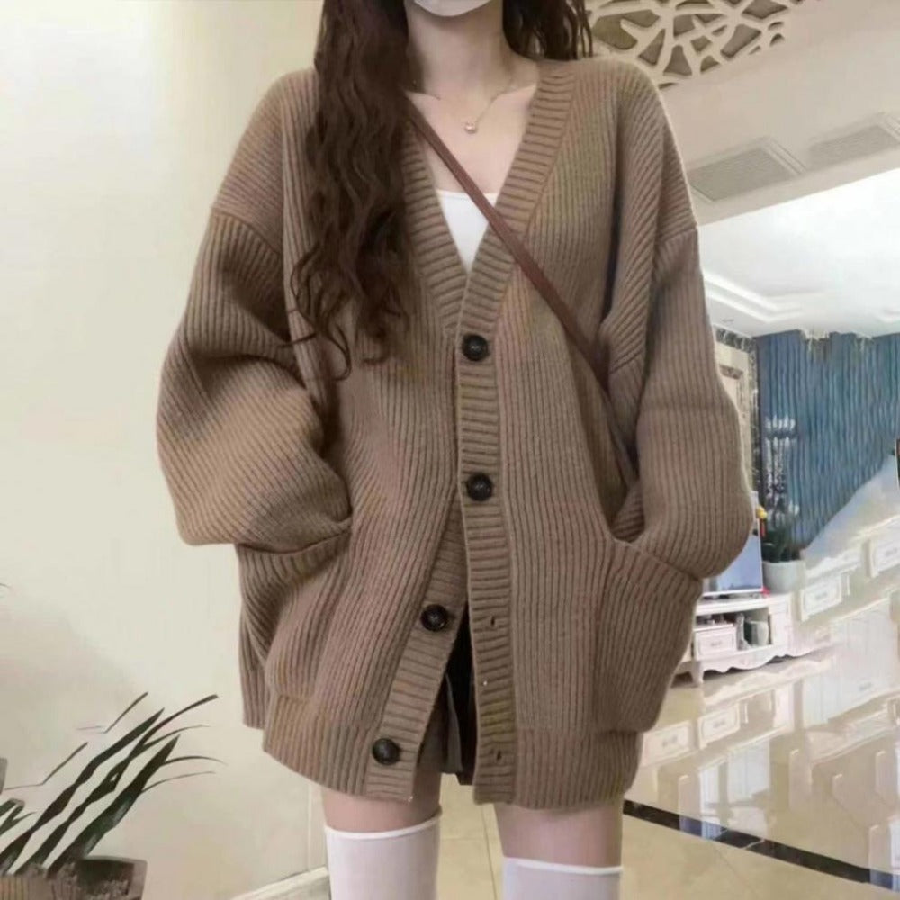 Strick-Cardigan mit Knopfleiste für Damen - Luisa