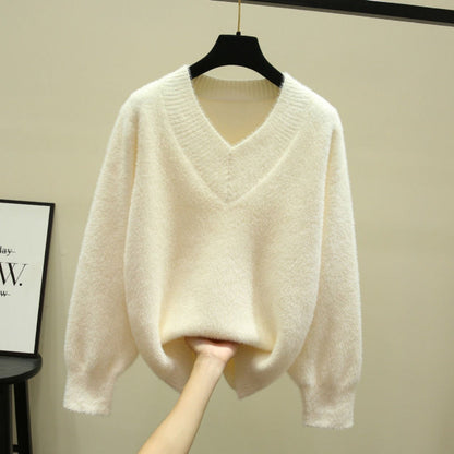 Damen Pullover mit V-Ausschnitt und Langarm – Rina