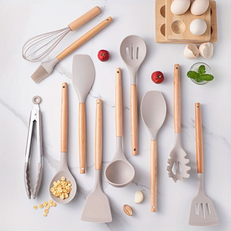 12-teiliges Küchen-Silikon-Set | Hitzebeständig & Spülmaschinenfest