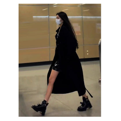 Langer Doppelreihiger Trenchcoat für Damen - Clotilde