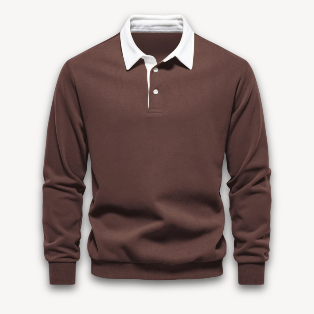 Men's Polo Sweater | Long-Sleeve