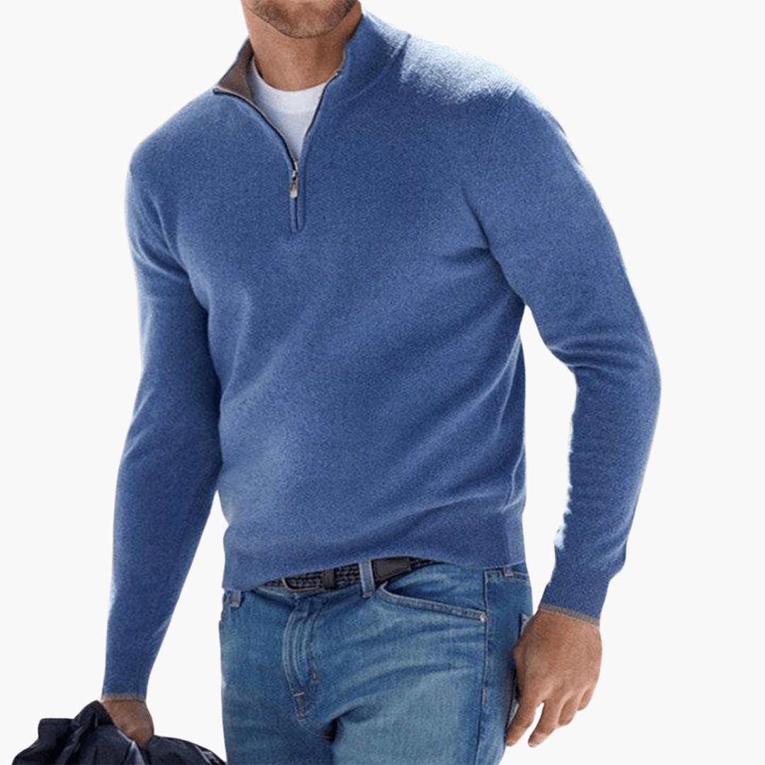 Stylischer Herrenpullover | Reißverschluss