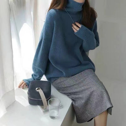Knit Turtleneck Sweater with Long Sleeves for Women - Marusca