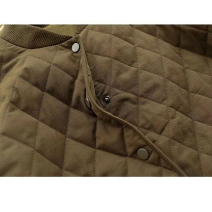 Gesteppt Jacke mit Knopfleiste und Taschen für Damen – Noemi