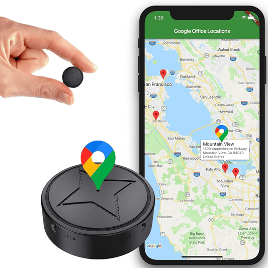 Kompakter GPS-Tracker – Echtzeit-Standortverfolgungsgerät mit Magnet für Wertsachen, Haustiere und Fahrzeuge
