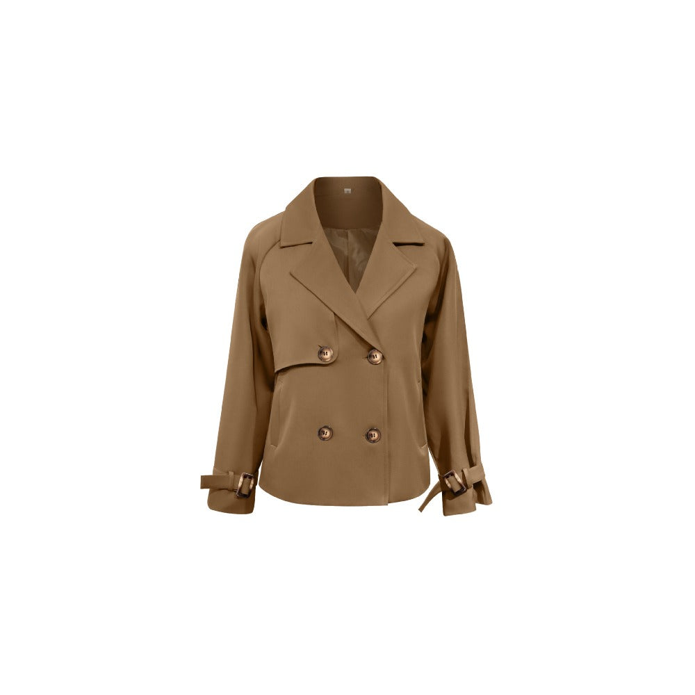 Damen Kurzjacke mit Doppelreiher Mantel – Giovanna